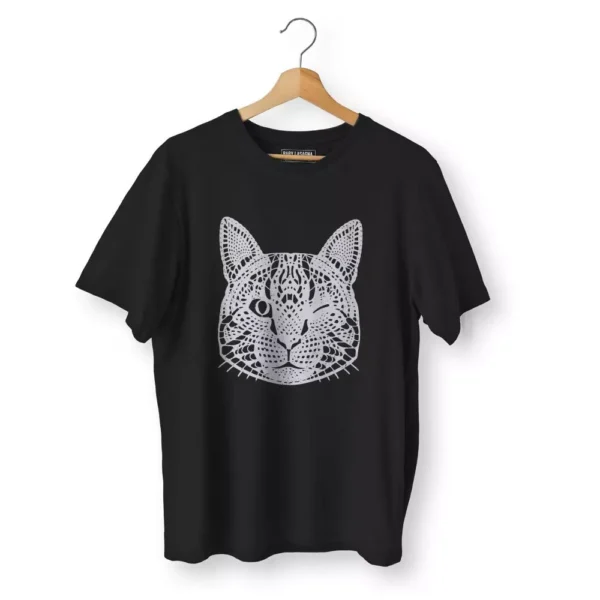 Baby Lasagna Meow - Stipe Shirt Black