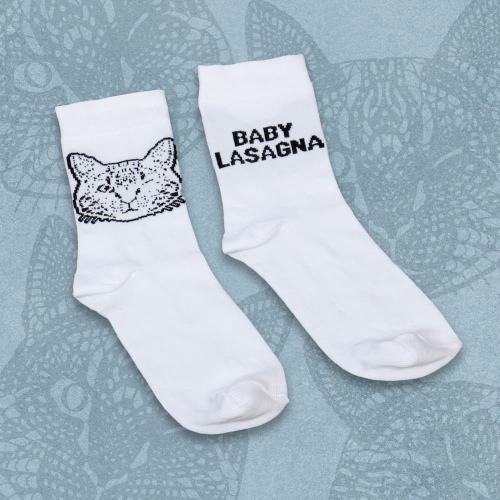Baby Lasagna Socks - WHITE