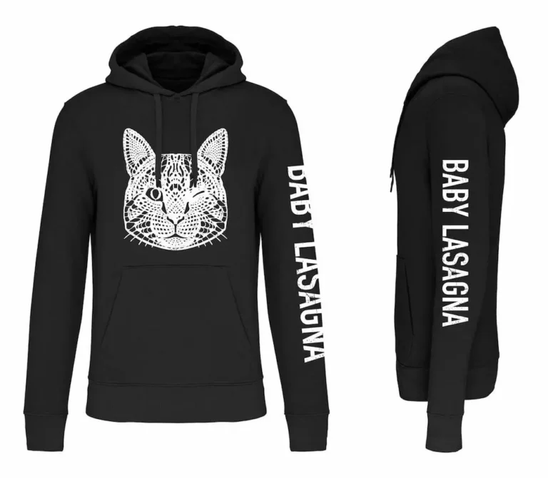 baby lasagna black hoodie kids